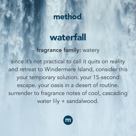 Method Waterfall brand logo for clear product recognition.