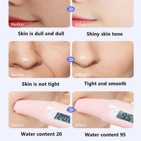 Metiplou glow shot after use suggests a luminous complexion