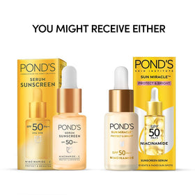 Close-up of SPF 50 PA++ label on Metrey PONDD-S Sun Miracle Serum