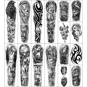 Metuu animal-patterns tattoo set for versatile placements and parties.