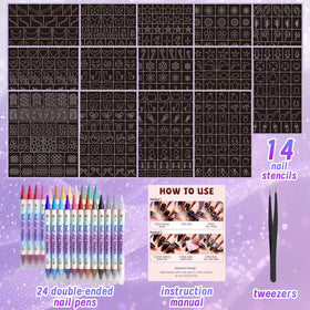 Metuu metallic nail shades add shiny accents for a professional look.