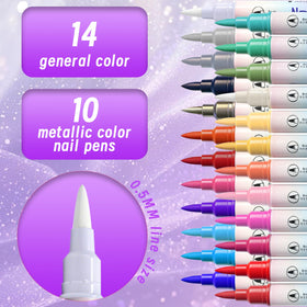 Metuu dual-tip markers offer precise 2mm tips for details and 5mm tips for fills.