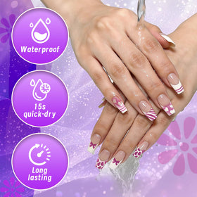 Metuu reusable stencils help beginners create salon-style designs.