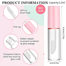 Meyeyaia 100pcs pink lip gloss containers for easy sharing and gifting.