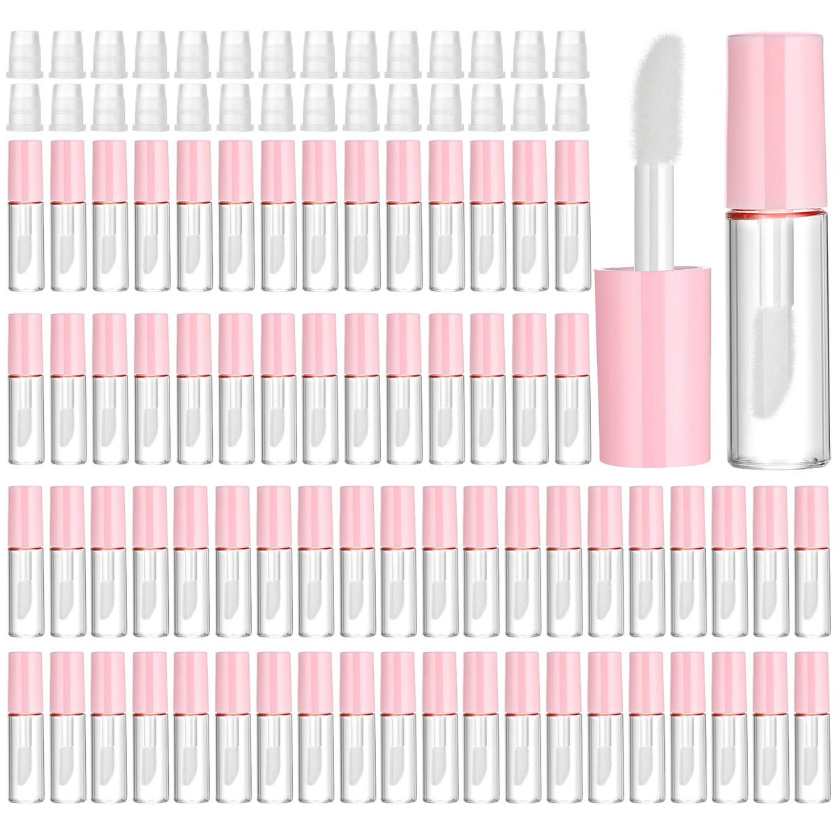 Meyeyaia clear mini lip gloss tubes with wand for precise DIY applications.