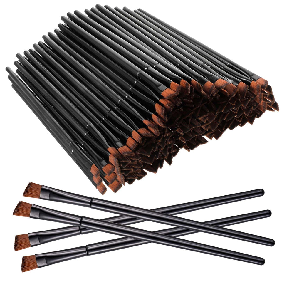 Meyeyaia disposable angled eyebrow brush package top view for hygienic makeup application
