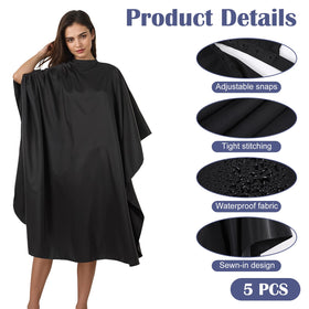 Meyeyaia waterproof nylon cape keeps clothes dry during styling.