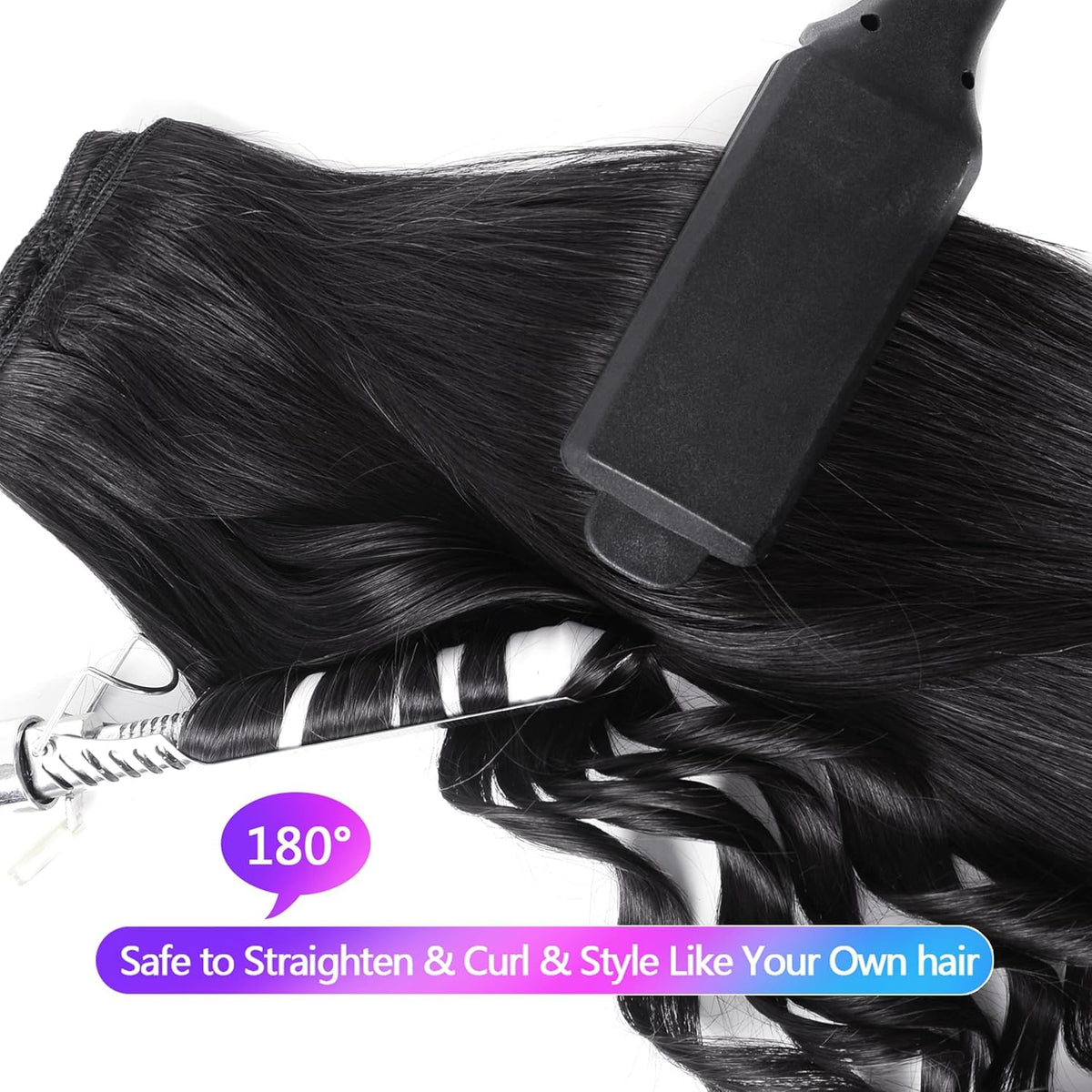 MEYOFUN Remy human hair straight extensions for a seamless, natural look.