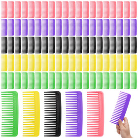 Mezchi 100-pcs wide-tooth combs bulk in five colors for family use and color coding.