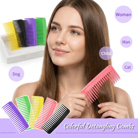 Mezchi 6-inch no-handle comb suitable for detangling wet or dry hair.