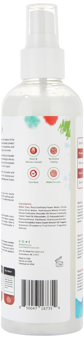MFL Made For Locs bottle shows nourishing spray improving manageability and shine.