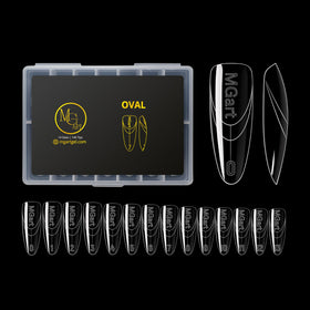 MGART Dual Forms oval packaging, ideal for precise gel extensions