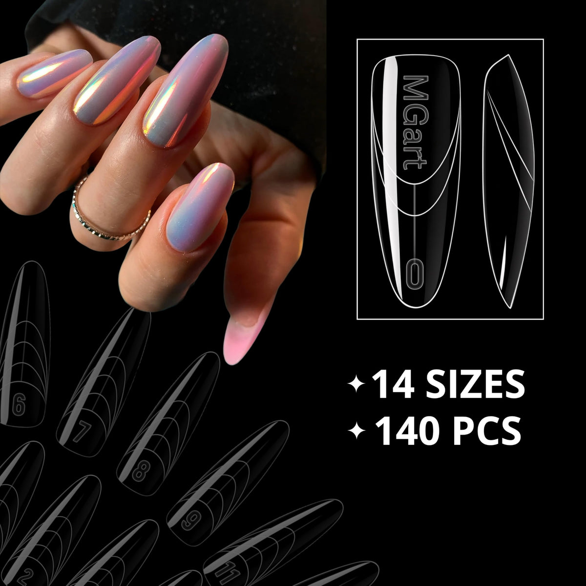 MGART Dual Forms ultra-thin cuticle edge for clean gel application
