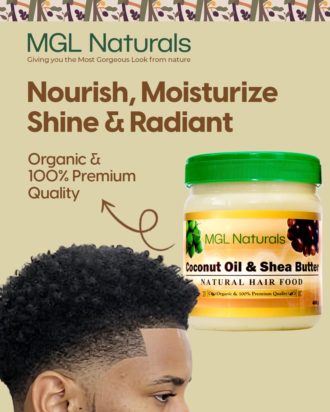MGL Naturals apply-on hair image showing creamy texture for softness