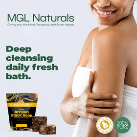 Hair detangling with MGL Naturals African Black Soap.