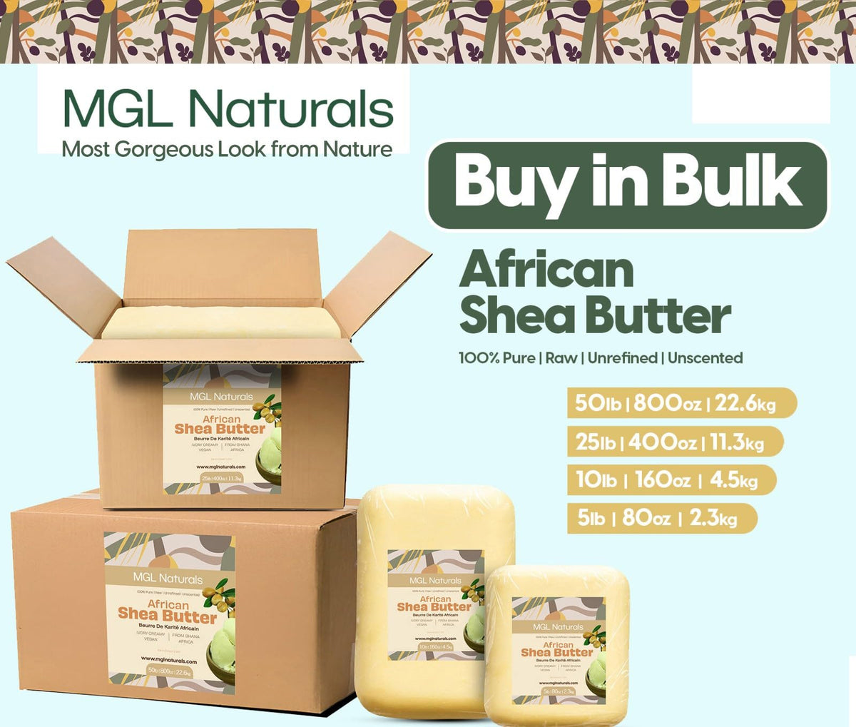 Applying melted MGL Naturals Shea Butter to skin delivers hydration