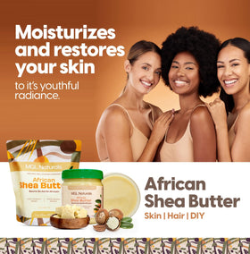 Applying MGL Naturals Shea Butter to skin highlights smooth, hydrated feel