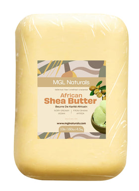 MGL Naturals Ivory Shea Butter in a 10 lb tub, ideal for DIY skincare