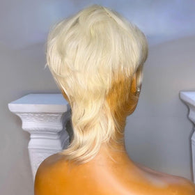 MGOKEMAY textured layered cut wig, back view for versatile styling.