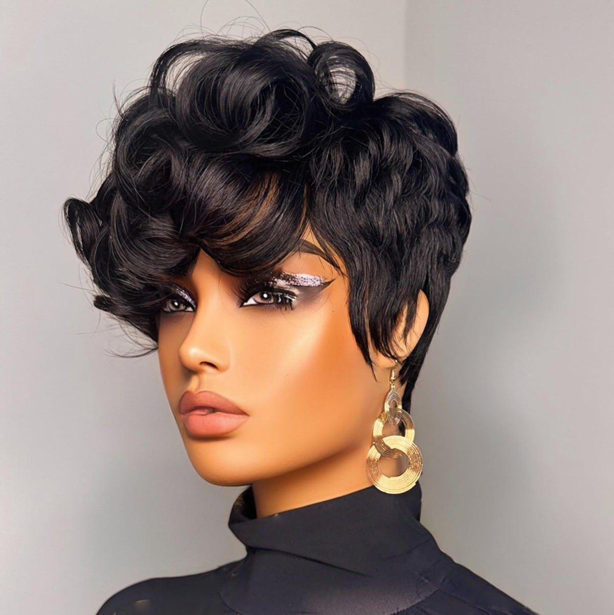 MGOKEMAY Short Pixie Cut Wig lightweight design ensures all-day comfort.