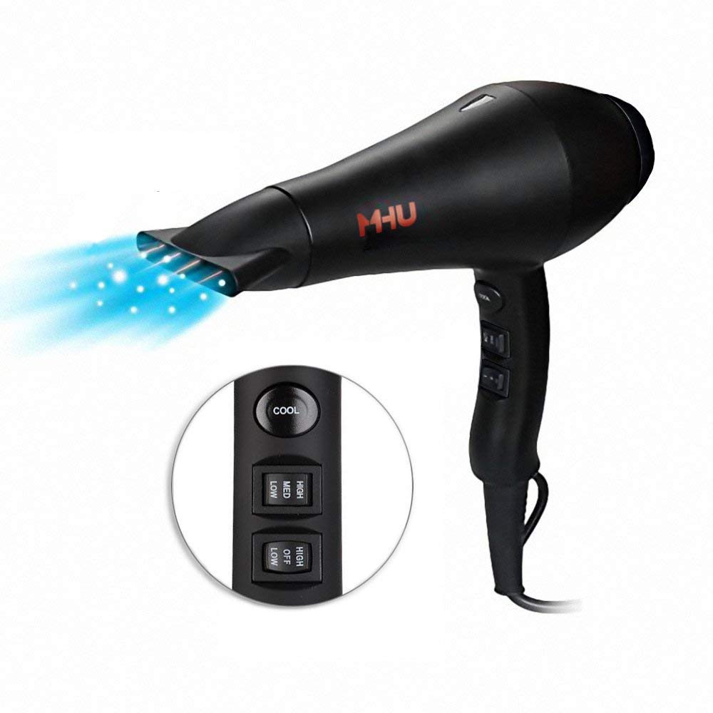 MHD MHU professional dryer side view showing ergonomic handle