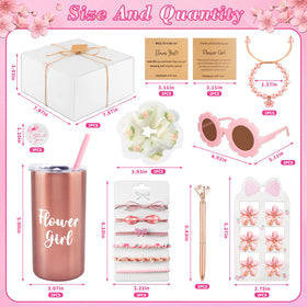 Mhoel flower girl tumbler rose gold 12oz for stylish, spill-friendly sips.