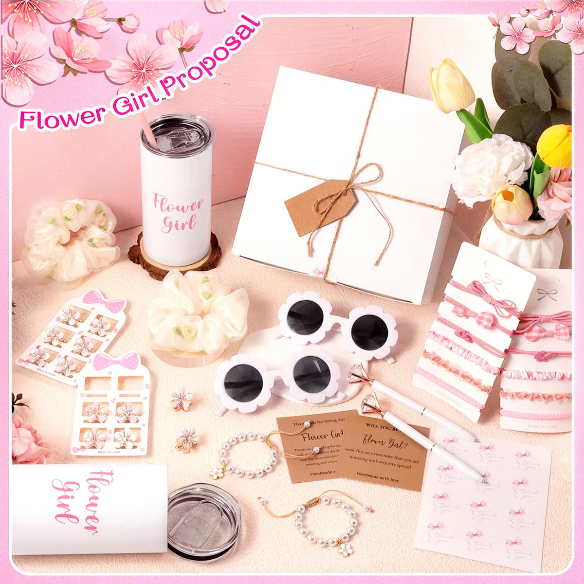 Mhoel Flower sunglasses, two-piece, bright and smile-ready
