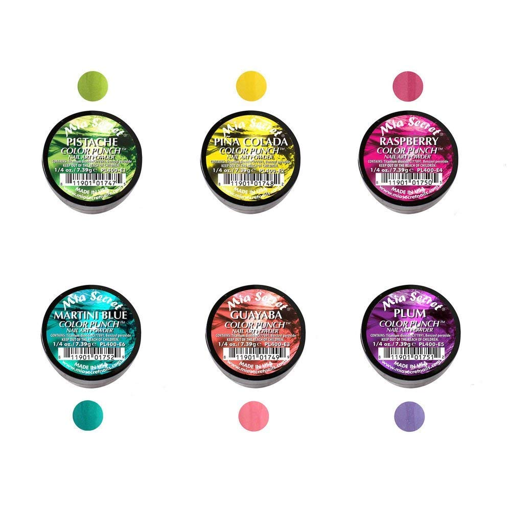 Mia Secret Color Punch Guayaba swatch for tropical nail accents