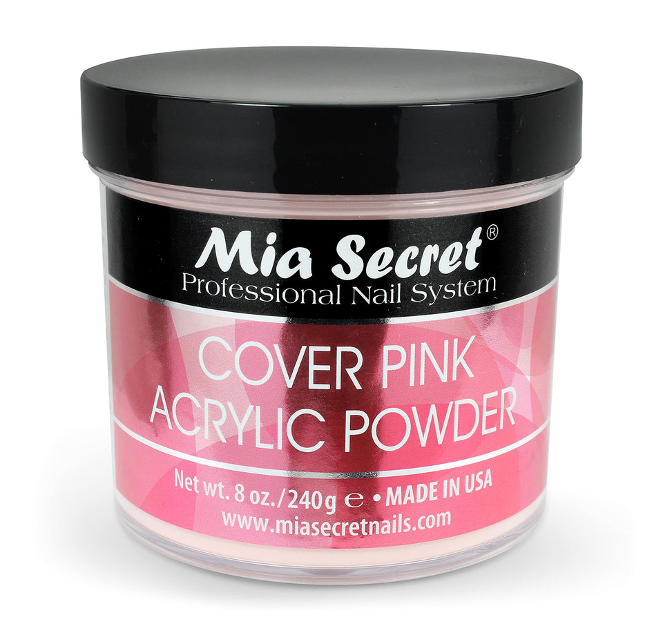 Mia Secret Cover Pink acrylic powder bottle for long lasting nails.