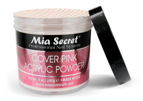 Close-up of Mia Secret Cover Pink powder texture.