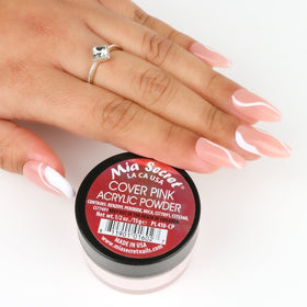 Mia Secret Cover Pink acrylic powder jar ready for at home or salon use.