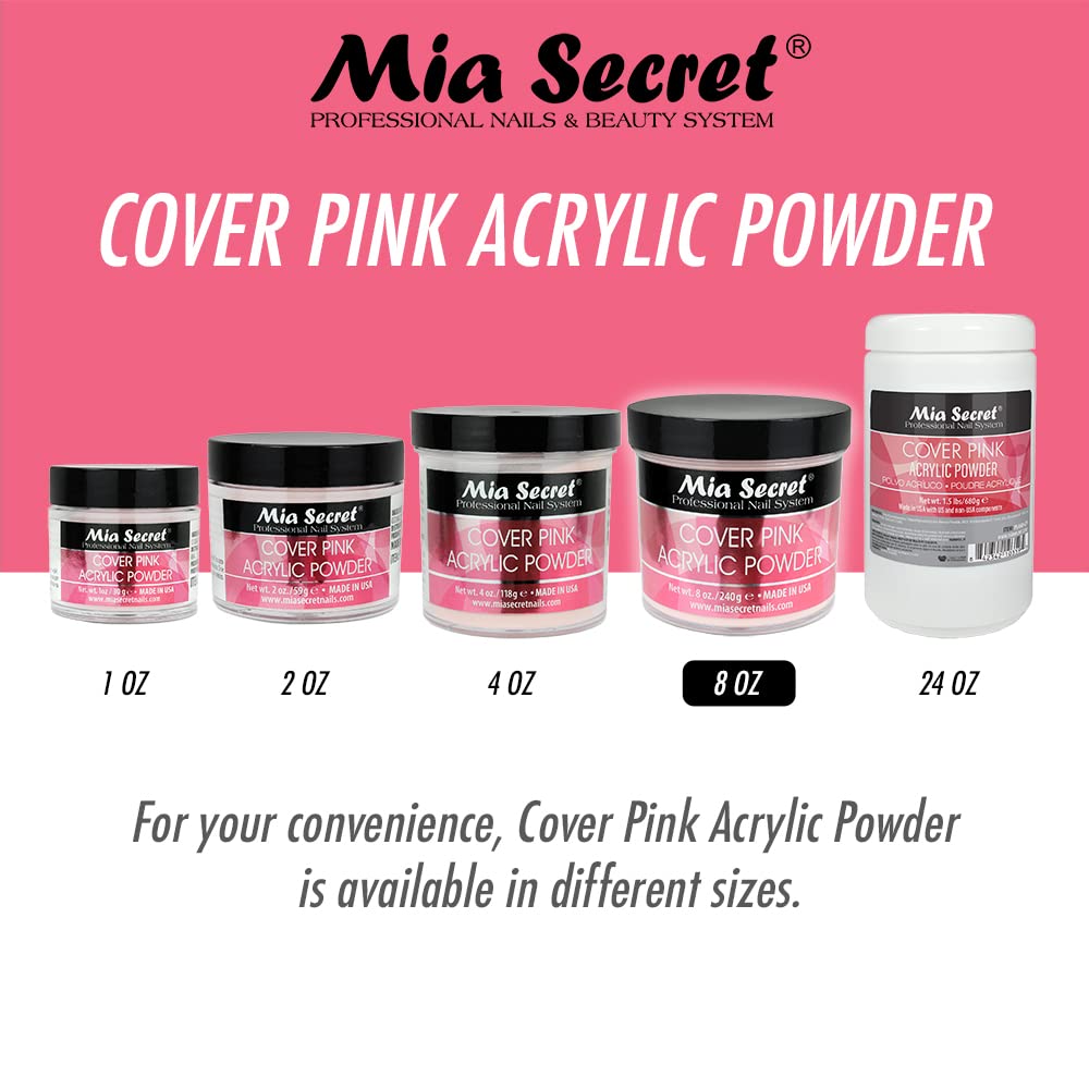 Mia Secret salon-ready powder finish indicates professional results.