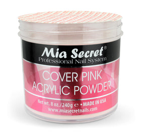 Mia Secret Cover Pink acrylic powder set enhances professional nail art.