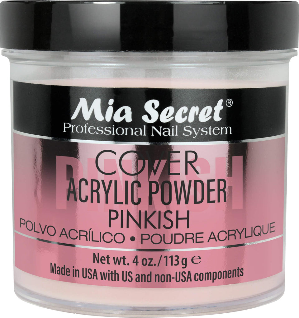 Mia Secret Cover Pinkish acrylic powder jar for smooth, long-lasting nail enhancements