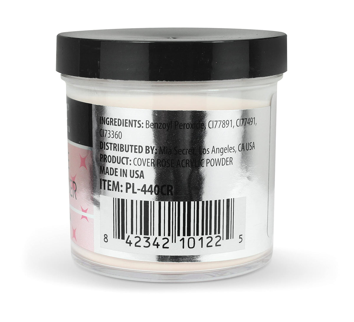 Mia Secret Cover Rose Acrylic Powder 4oz closeup texture for smooth application