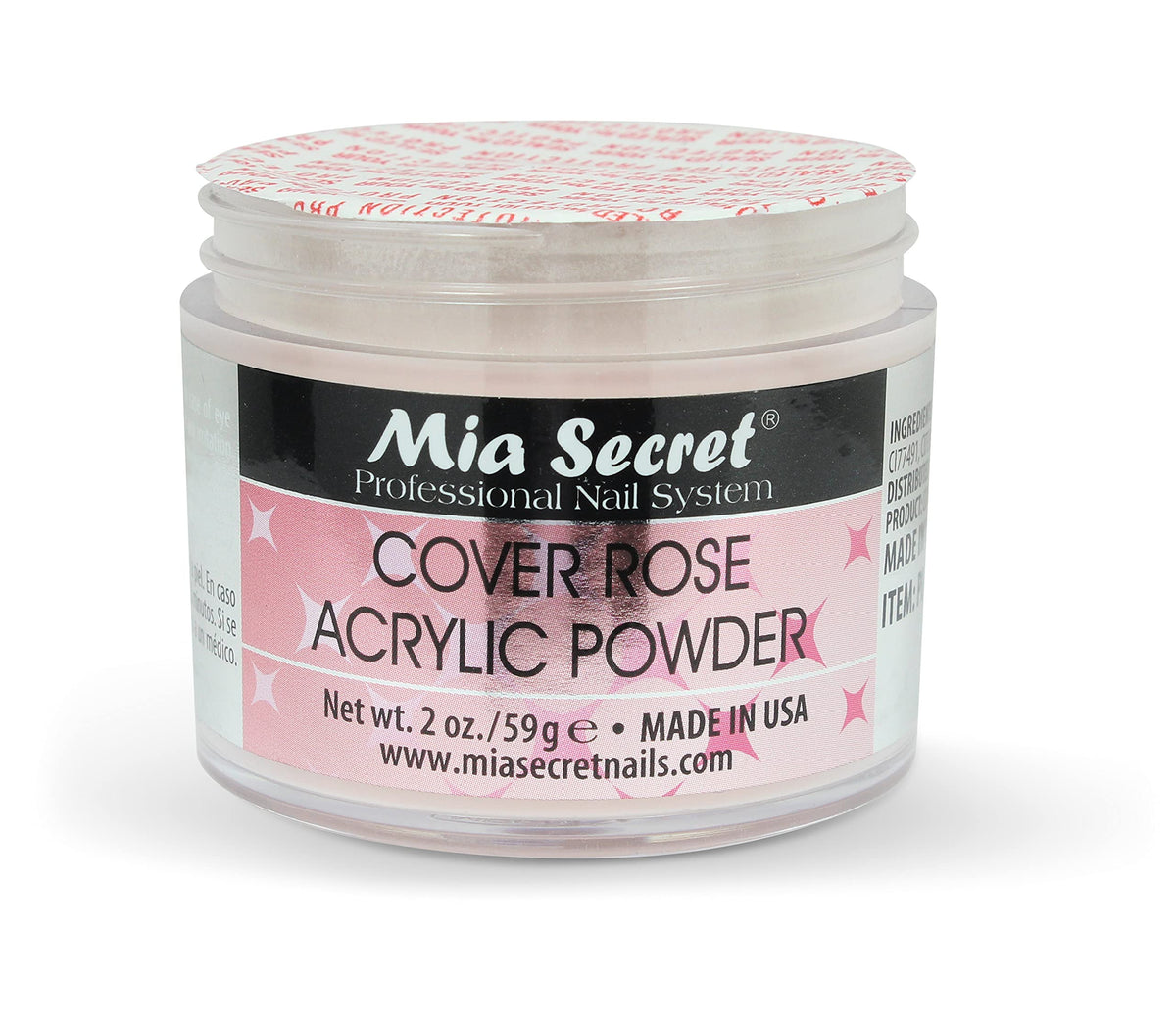 Mia Secret Cover Rose nail finish on a natural-looking nail bed.