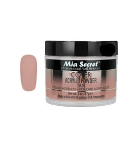 Mia Secret Cover Tan acrylic powder 2oz jar for smooth encapsulation.