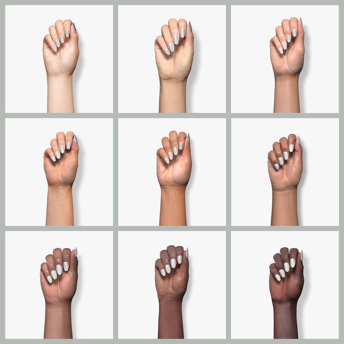 Nail swatches show Mia Secret Cover White Peony for reliable coverage and a polished finish.