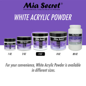 Mia Secret French manicure look with white powder