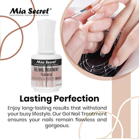 Application brush with Mia Secret Keratin Base & Top Gel for smooth base layer