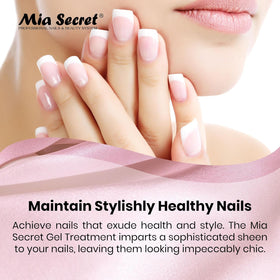 Base layer of Mia Secret Keratin Base & Top Gel preparing natural nails