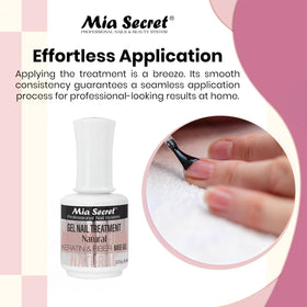 Salon-quality gloss from Mia Secret Keratin Base & Top Gel finish on nails
