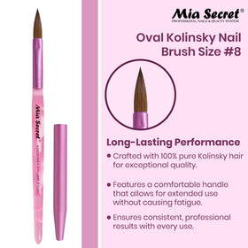 Mia Secret Kolinsky hair close-up showing durable bristles.