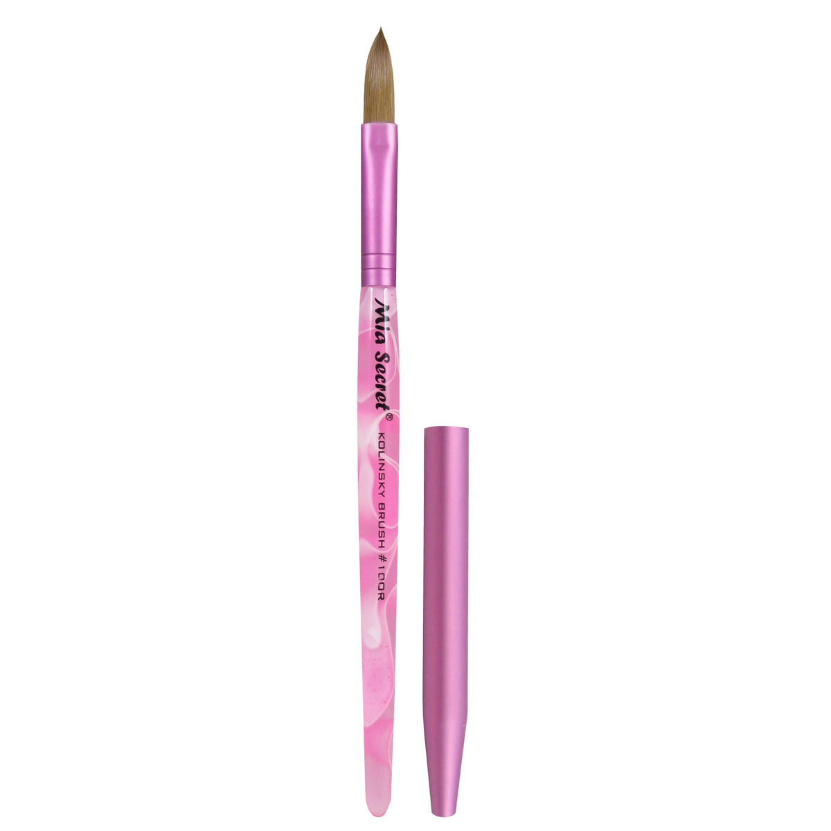 Mia Secret Kolinsky Nail Brush #10 close-up bristles for precise acrylic control.