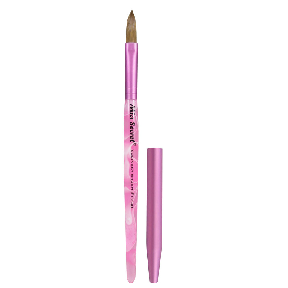 Mia Secret Kolinsky Nail Brush #10 close-up bristles for precise acrylic control.