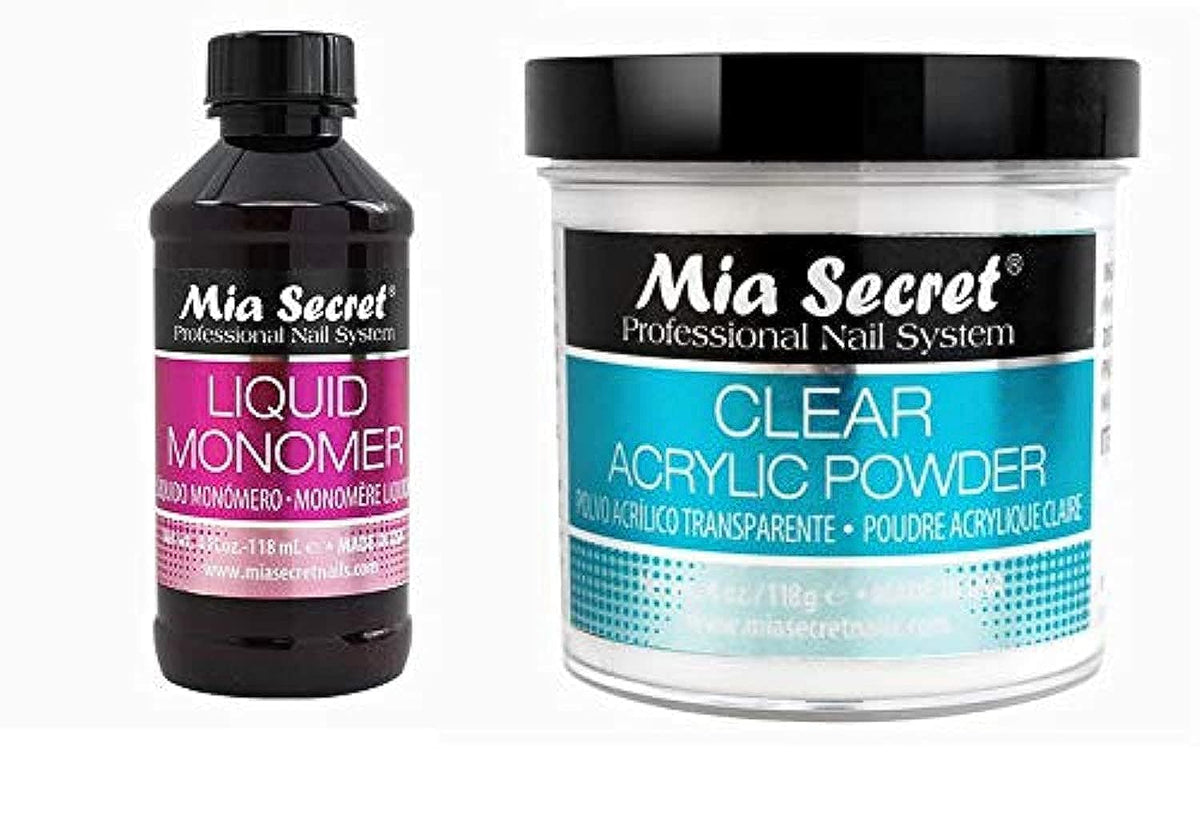 Mia Secret liquid monomer 4oz bottle for flexible, durable acrylic nails