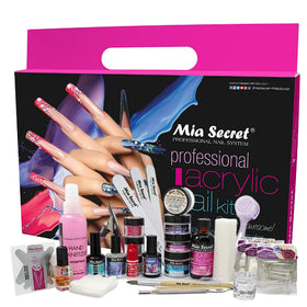 Mia Secret liquid monomer bottle pour for consistent acrylic mixes and smooth set.