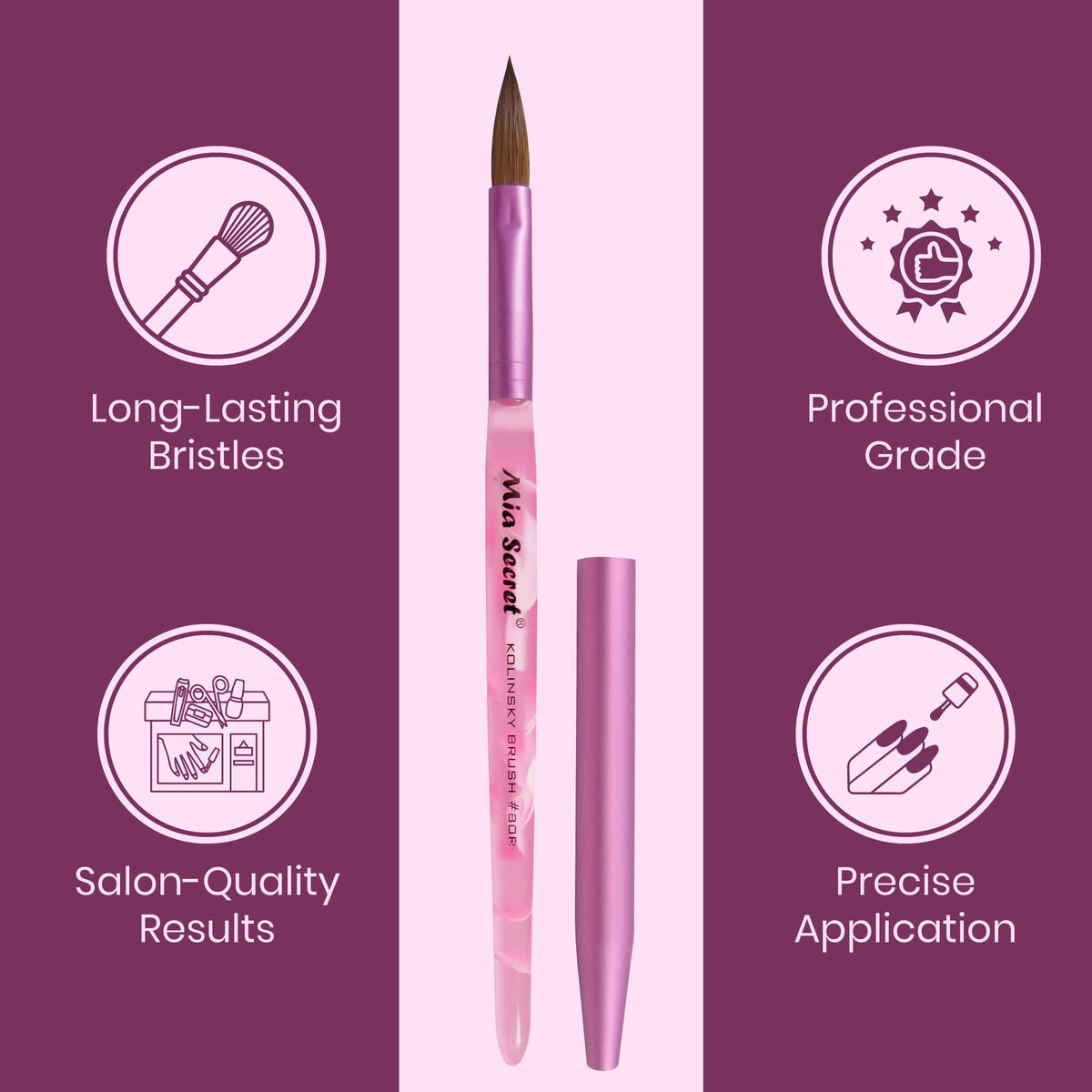 Mia Secret brush offers durable performance for busy salons.
