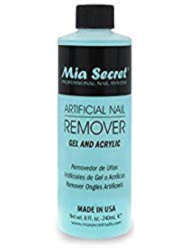 After removal, nails ready for reapplication with Mia Secret for clean, smooth surfaces.