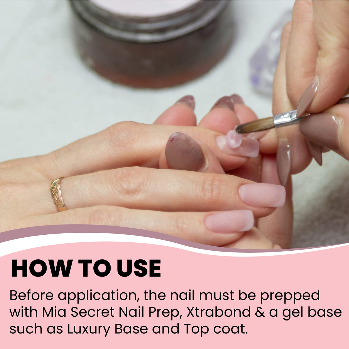 Mia Secret Nudes Formagel at-home manicure setup for easy use
